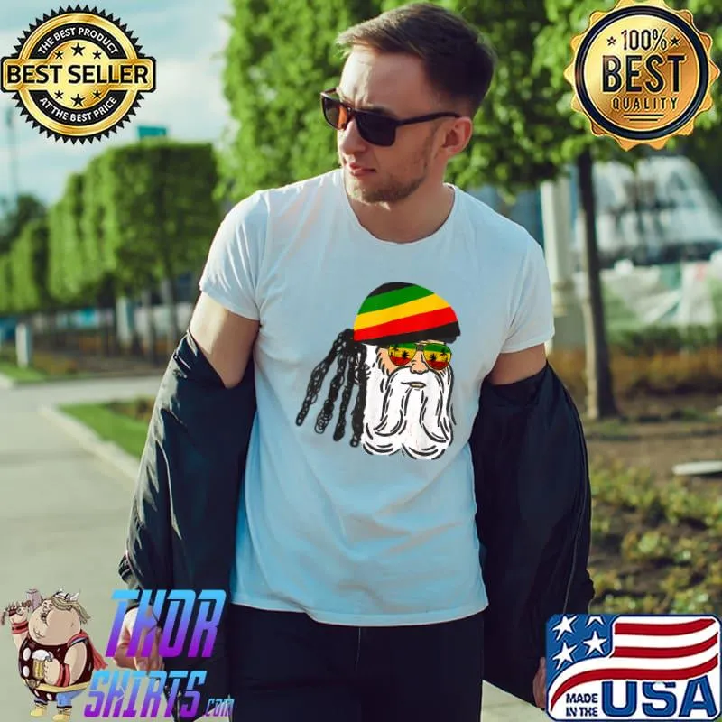 Awesome Reggae Xmas Santa Rasta Christmas Rasta Rastafari Roots T-Shirt Unisex