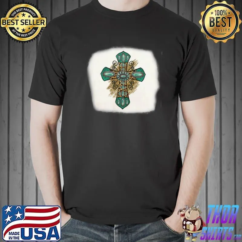 Awesome Western Cross Leopard Bleached Shirt