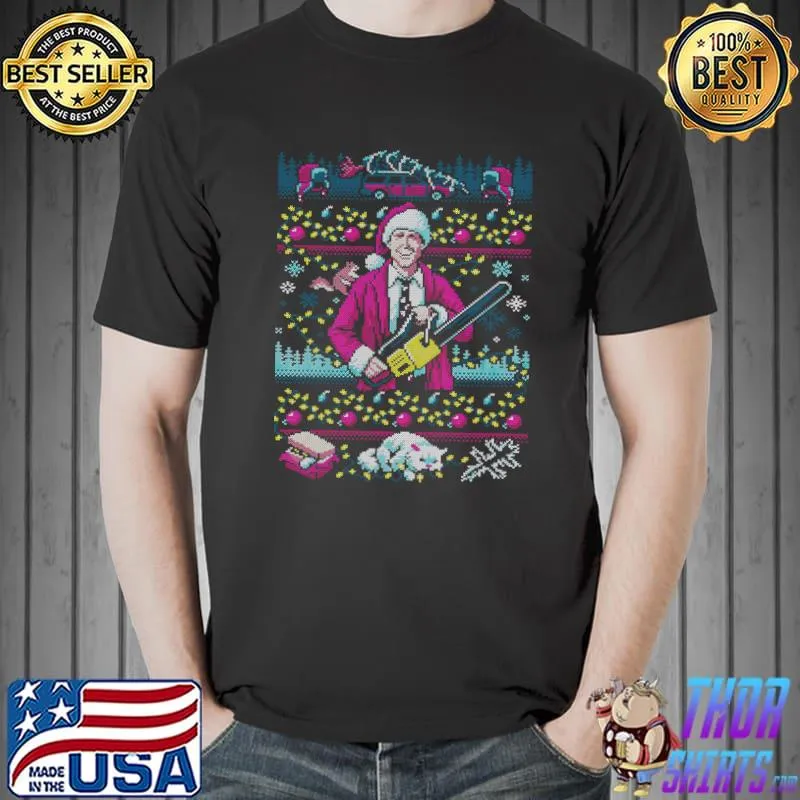 Awesome Xmas Vacation-Collage ugly Christmas sweater matching family T-Shirt Unisex