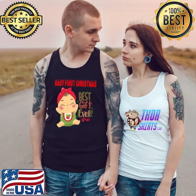 Baby First Christmas, Baby Christmas, Baby Christmas Outfit T-Shirt Tank Top