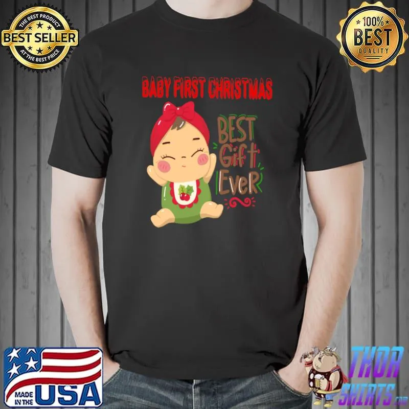 Baby First Christmas, Baby Christmas, Baby Christmas Outfit T-Shirt Unisex