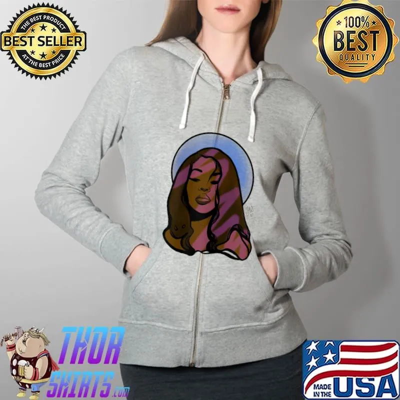 Beelegant Boss Lady T-Shirt Full Zip Hooded
