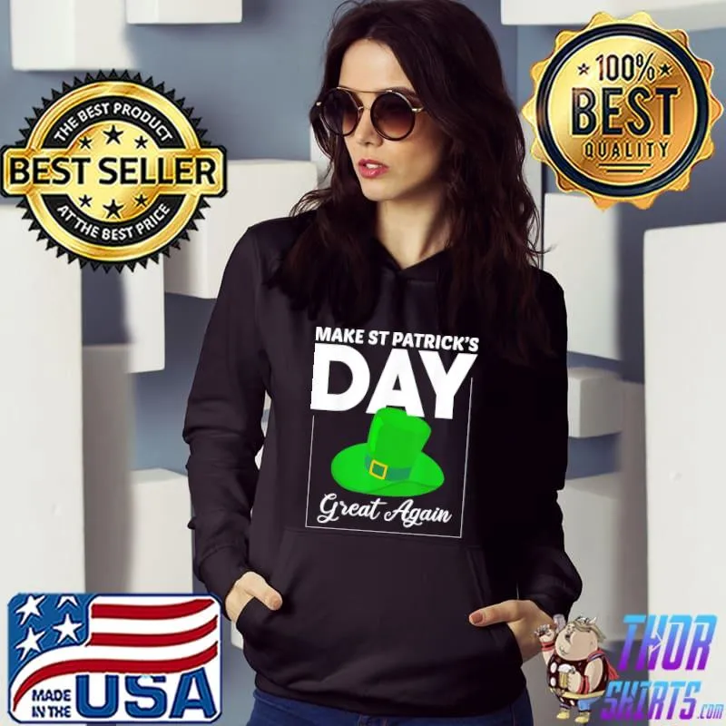 Best 2022 Make St Patrick Day Great Again Vintage Trump Drinking T-Shirt