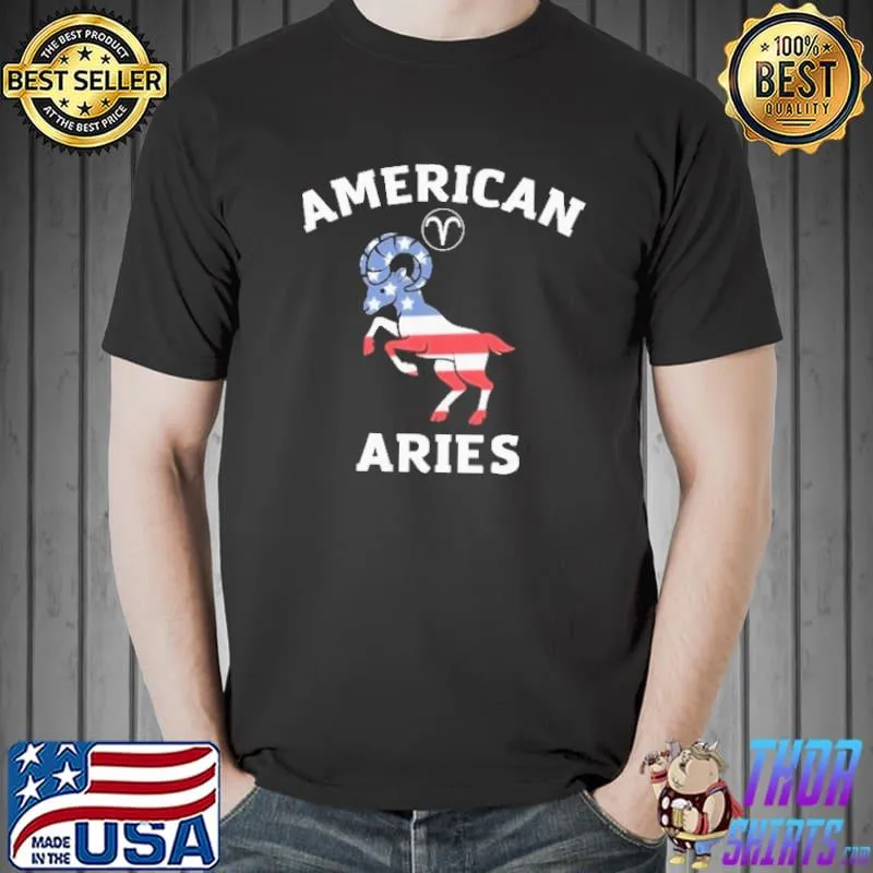 Best American Flag Aries Shirt Unisex