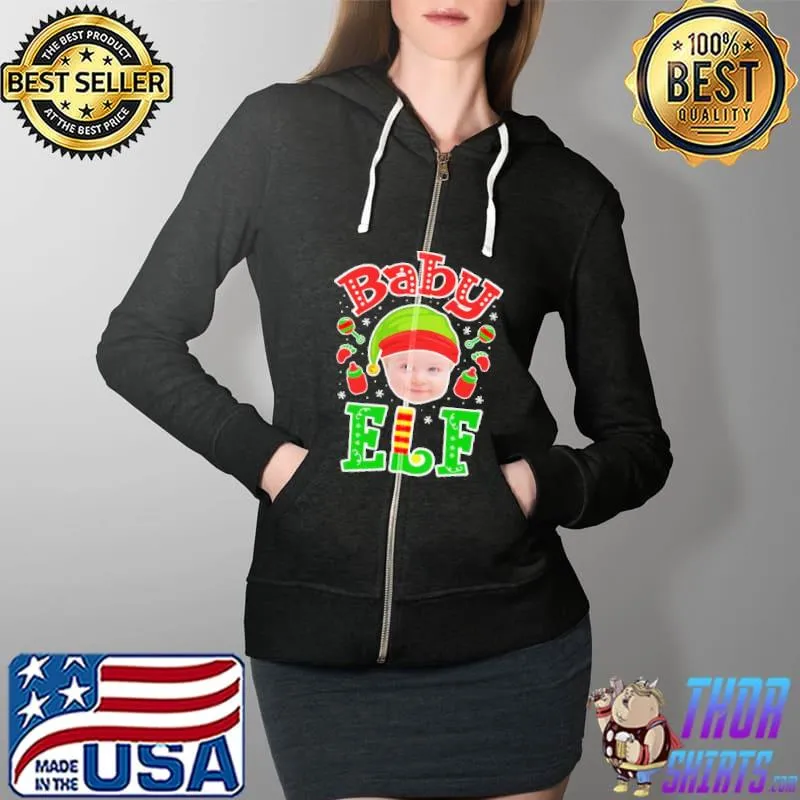 Best Christmas Baby ELF Shirt Full Zip Hooded