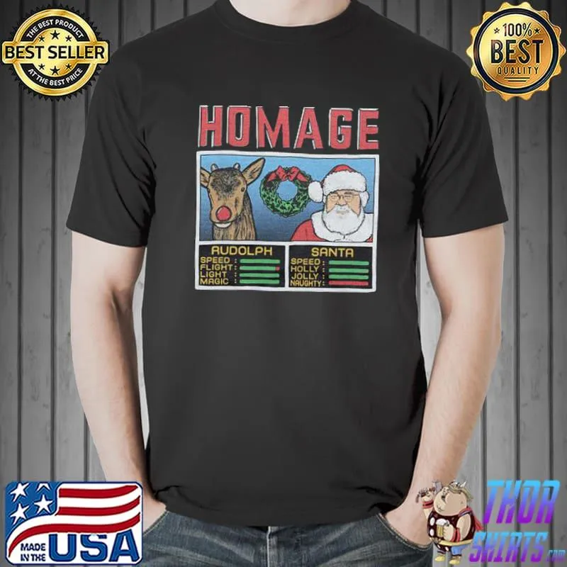 Best Christmas Jam Rudolph And Santa Homage Shirt Unisex