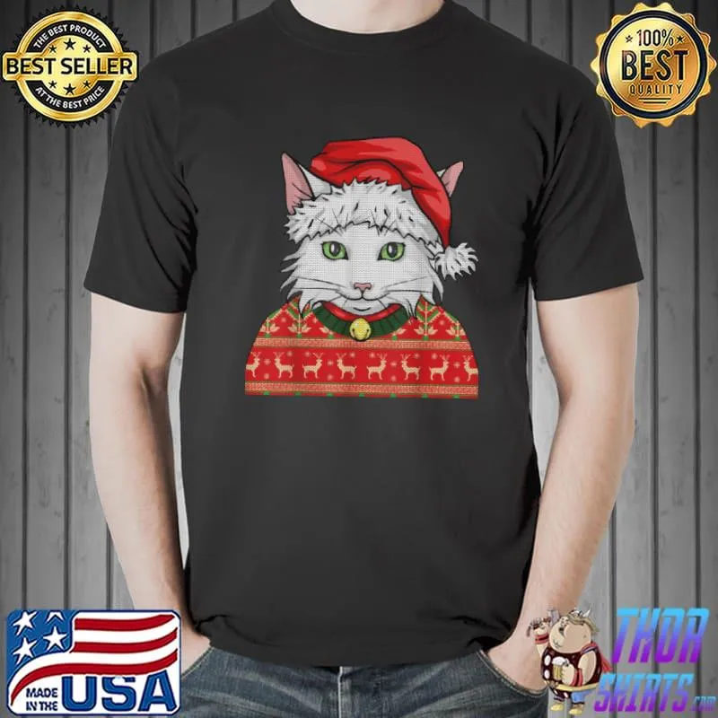 Best Cute Cat Reindeer Costume Diy Ugly Sweater Caribou Deer T Shirt