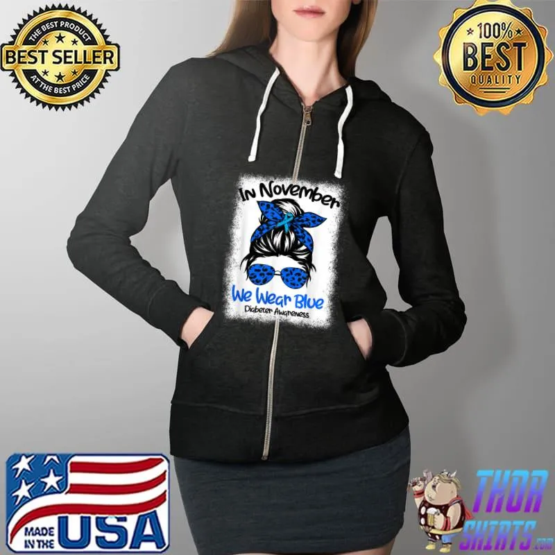 Best Diabetes Warrior Awareness Diabetic Support Type walk Women T Shirt Full Zip Hooded