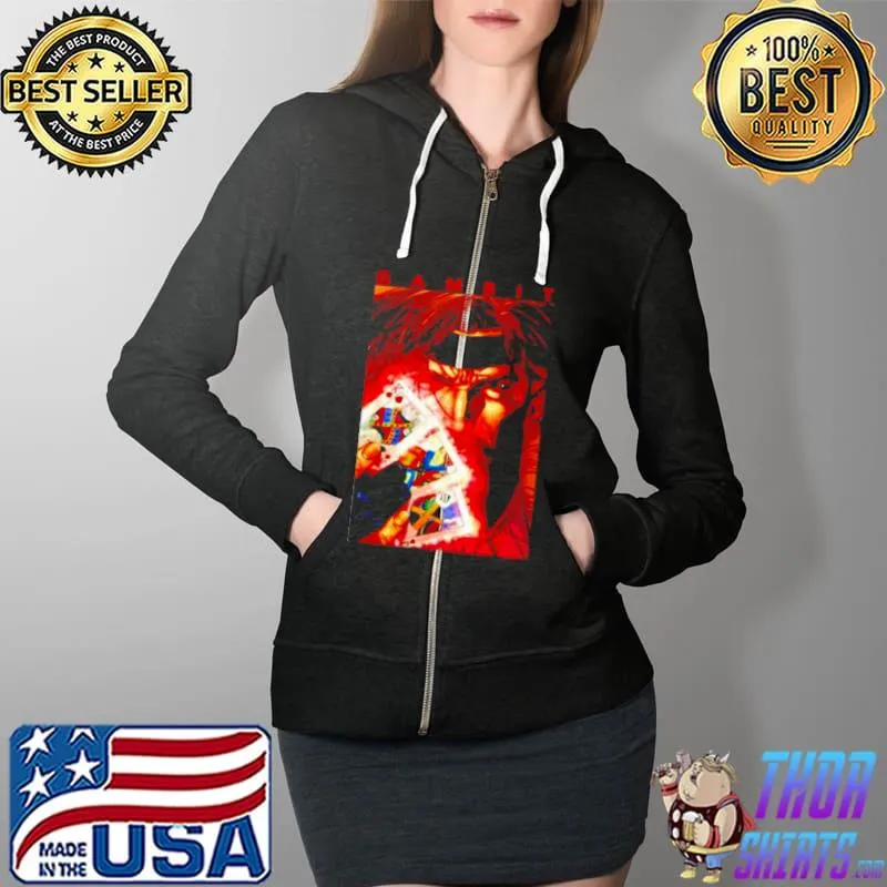 Best Gambit Glowing Cards Graphic Full Zip Hooded