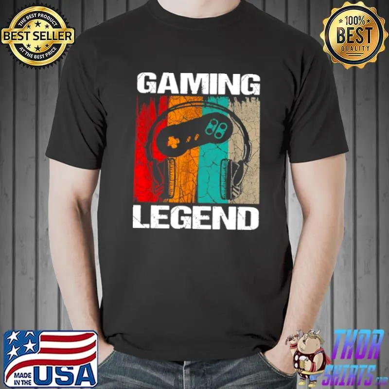 Best Gaming Legend Pc Gamer Video Games Gift Boys Teenager Kids Shirt Unisex