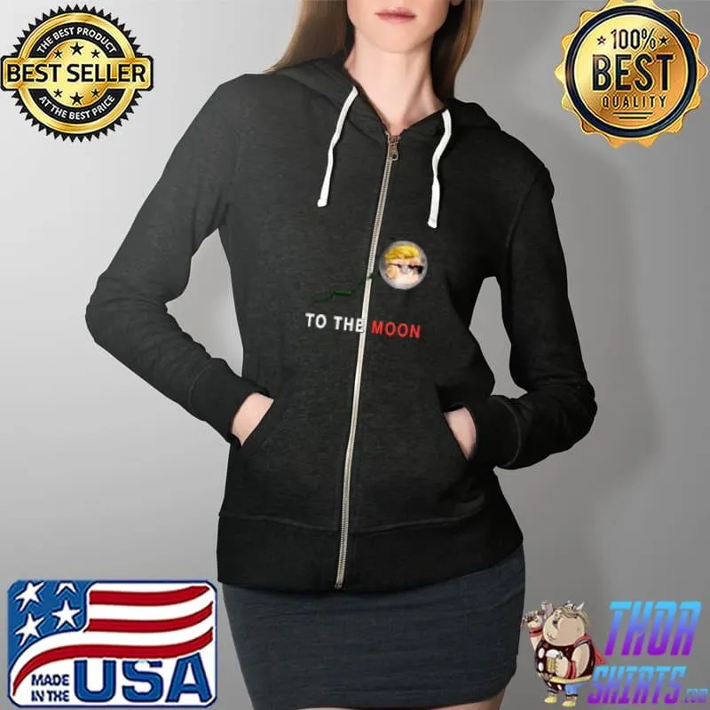 Best $GME Gamestop To The MOON Graphic T-Shirt Full Zip Hooded