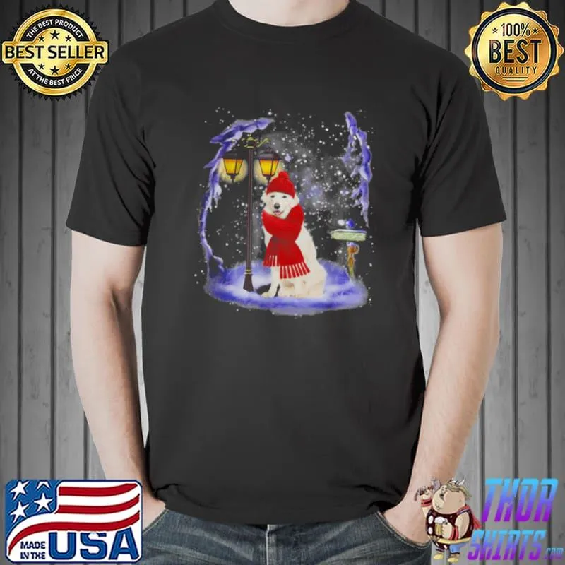 Best Kuvasz Santa Snow Christmas Light Winter Pajama T Shirt