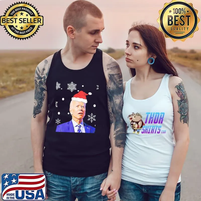Best Let’s Go 2024 Brandon Christmas MAGA Santa hat T-Shirt Tank Top