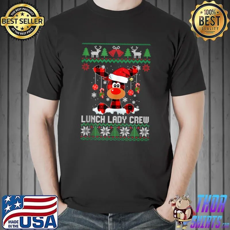 Best Merry Christmas Ya Buffalo Red Plaid Reindeer Ugly Sweater T-Shirt Unisex