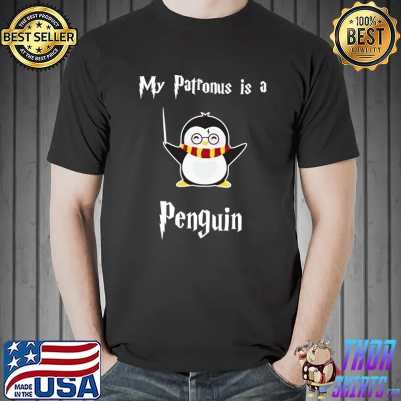 Best My Patronus Is A Penguin - Cute Design For Book Lovers T-shirt