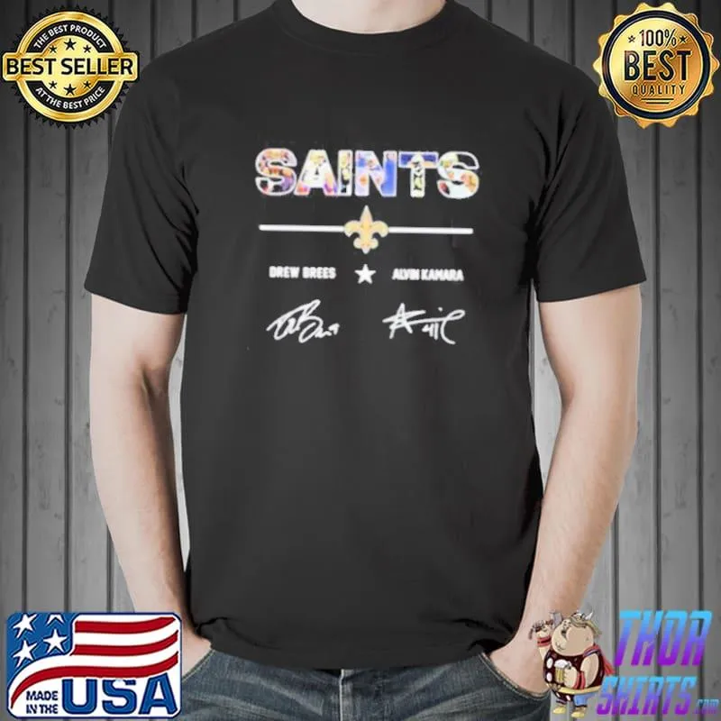 Best New Orleans Saints Drew Brees Alvin Kamara Signatures Shirt