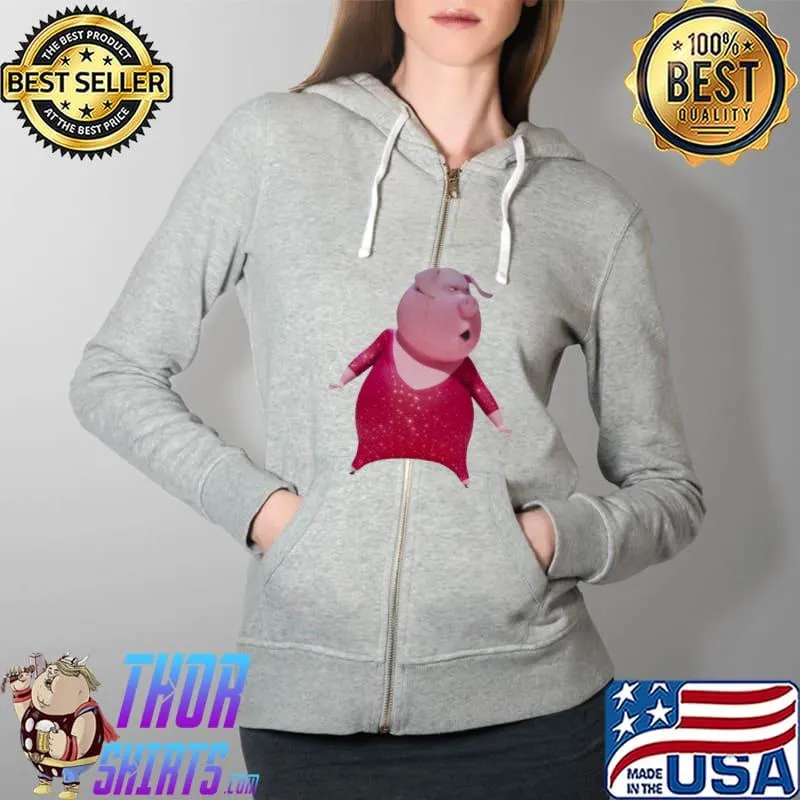 Best Sing 2 Pig Gunter Shirt Full Zip Hooded