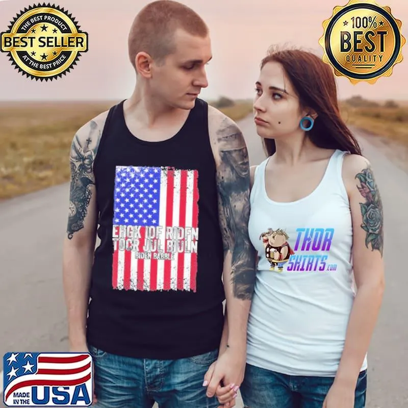 Biden Babble Ehgk Iof Ridfn Tocr Jul Biuln American Flag Unisex T-Shirt Tank Top