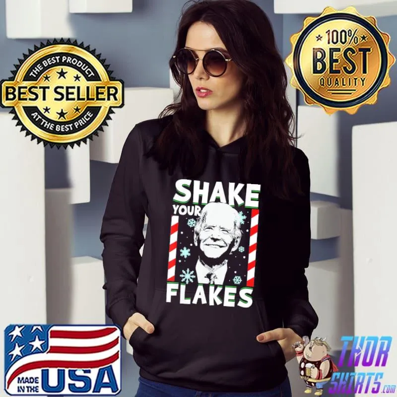 Biden Shake Your Flakes Ugly Christmas T-Shirt