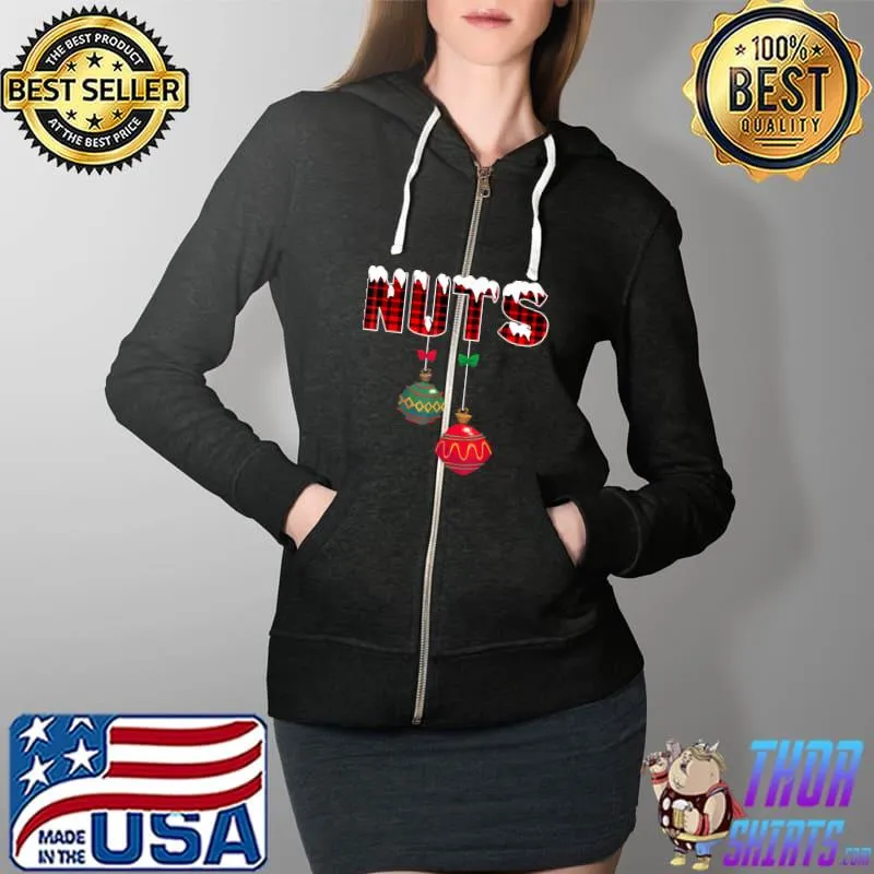 Chest Nuts Funny Matching Chestnuts Christmas Couples Nuts T- Full Zip Hooded