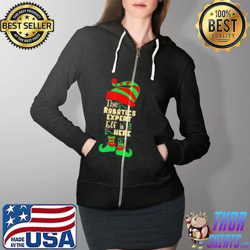 Classic Robotics expert Elf Christmas Matching Family Christmas TShirt Full Zip Hooded