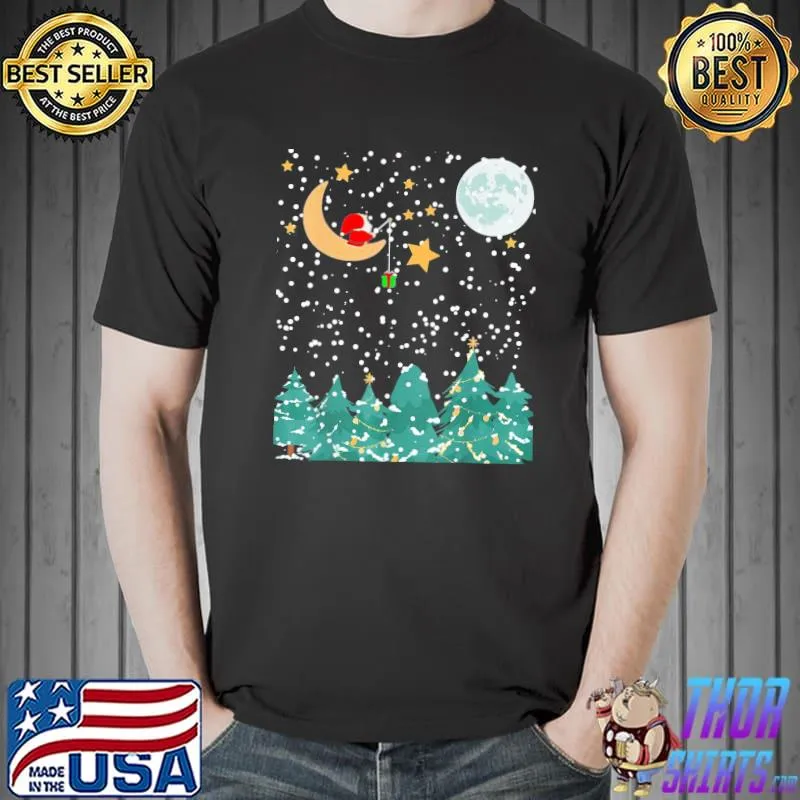 Classic Santa Fishing For Gifts , Ugly Christmas sweater TShirt Unisex