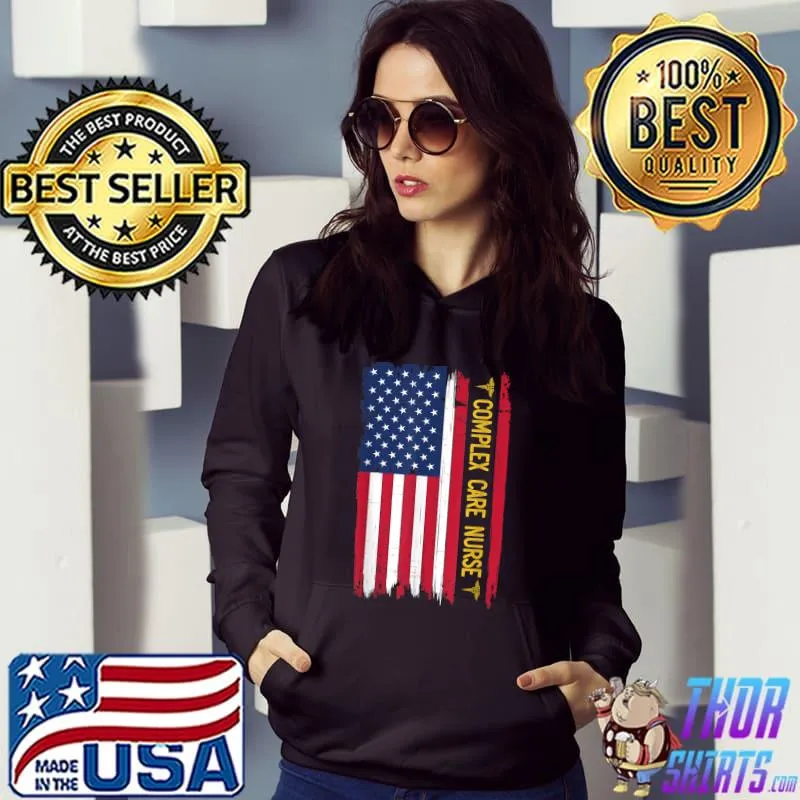 Complex Care Nurse American Flag T-Shirt
