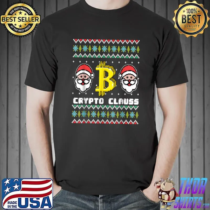 Crypto Santa Claus Bitcoin Ho Ho Hodl Ugly Sweater Outfit T-Shirt Unisex