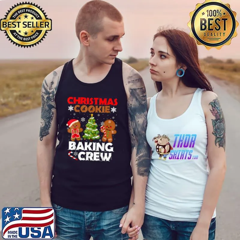 Cute Gingerbread Christmas Cookie Baking Crew T-Shirt Tank Top