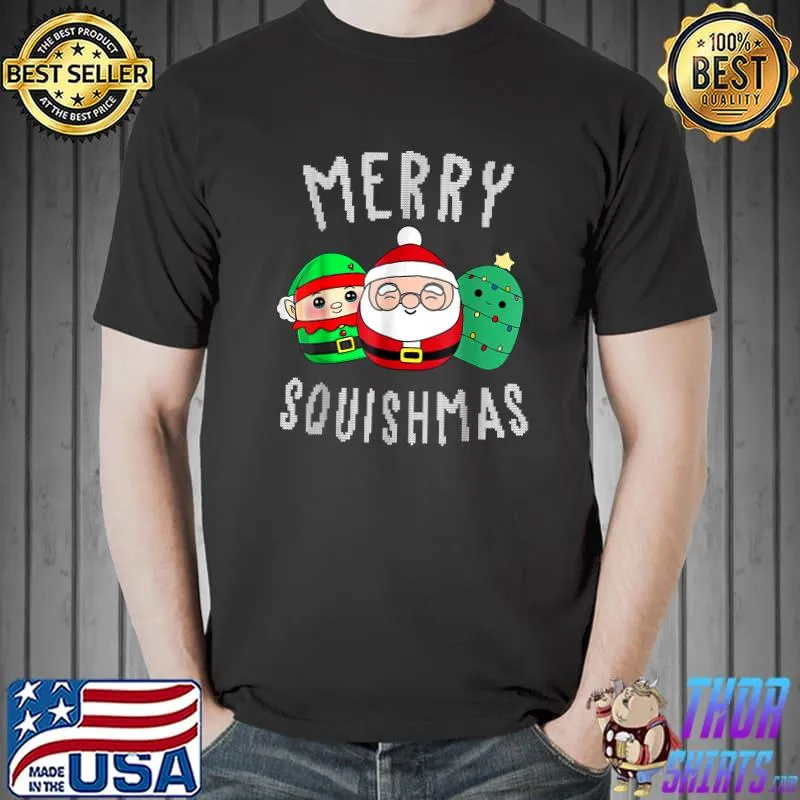 Cute Squishmallow Merry Squishmas Ugly Sweater Family Pjs T-Shirt Unisex