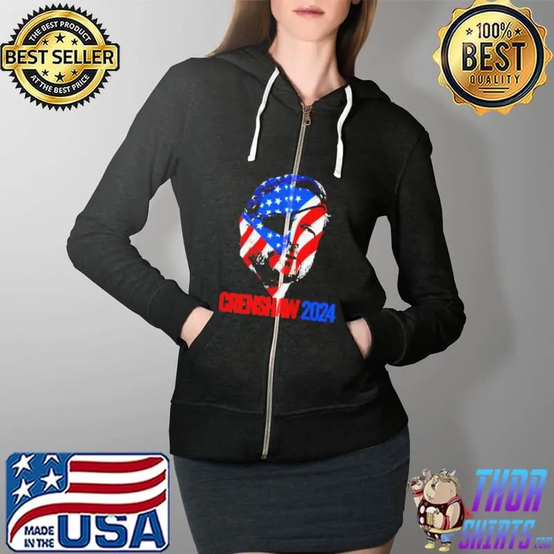 Dan crenshaw 2024 America flag Full Zip Hooded
