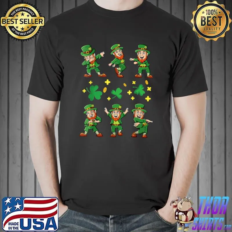 Dancing Dabbing Leprechauns St Patrick's Day Funny T-Shirt