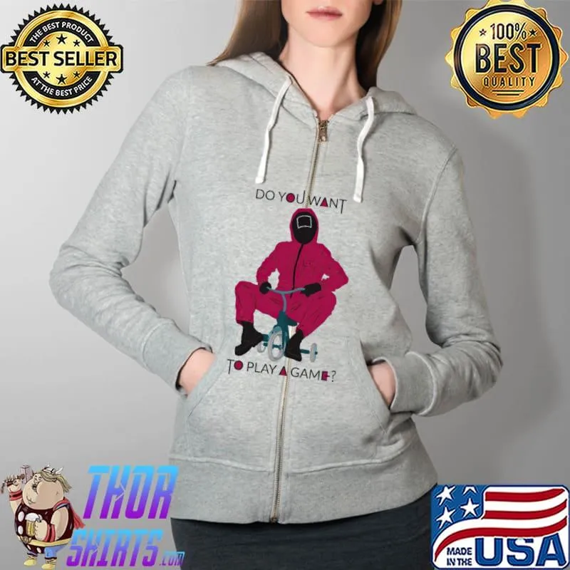 Do You Want To Play A Game Squid Game Shirt Full Zip Hooded