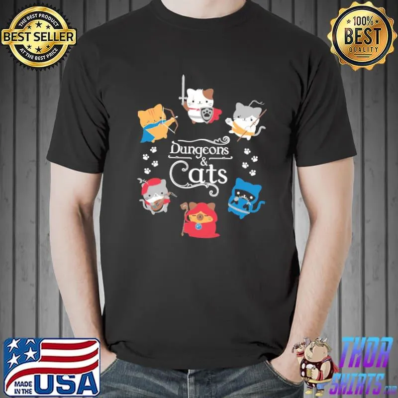 Dungeons And Cats Dragons Unisex T-Shirt