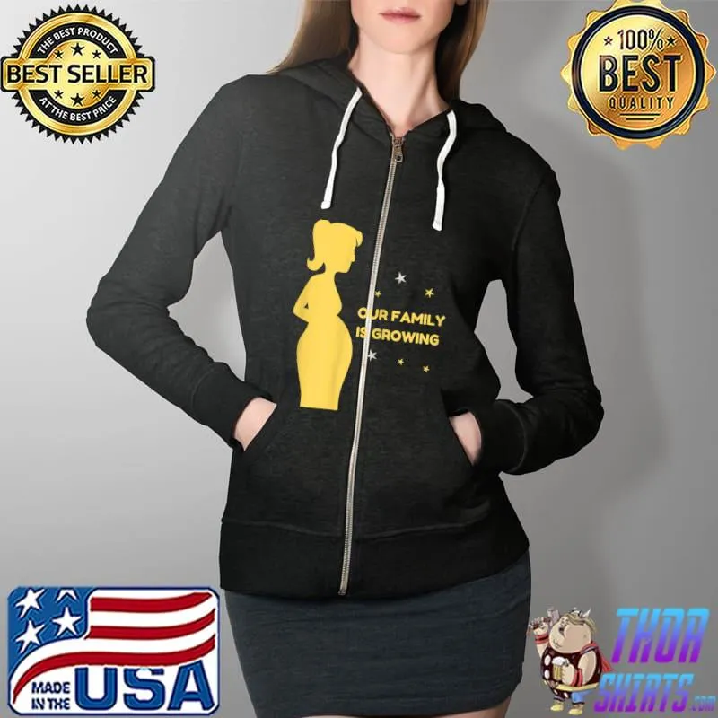 Family Is Growing MOM Grandma baby pregnant mom or sister T-Shirt Full Zip Hooded
