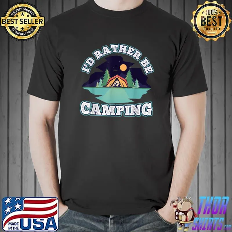 Fun camping cool hobby outdoor summer activity tent camper T-Shirt