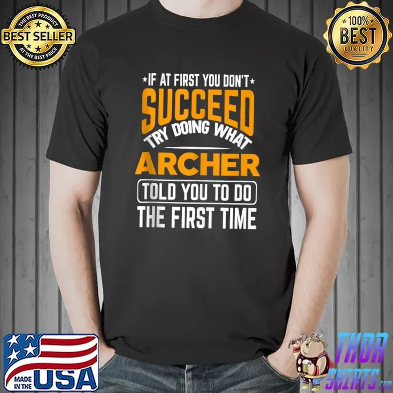 Funny Archer personalized gift name joke funny custom T-shirt
