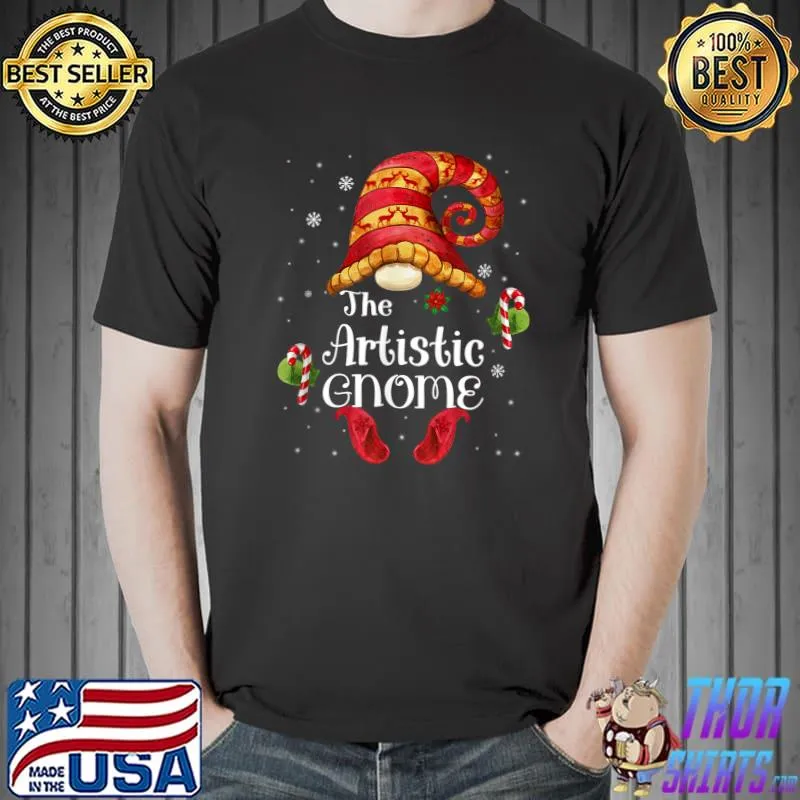 Funny Artistic Gnome Matching Family Funny Christmas Gnome Pjs T-Shirt Unisex