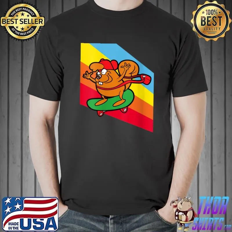 Funny Beaver Skateboarding Skateboard Skateboarder Skater T-shirt