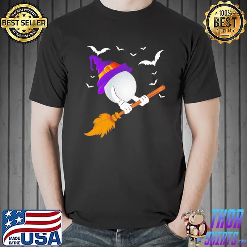 Funny Broom Halloween Golf Witch Shirt