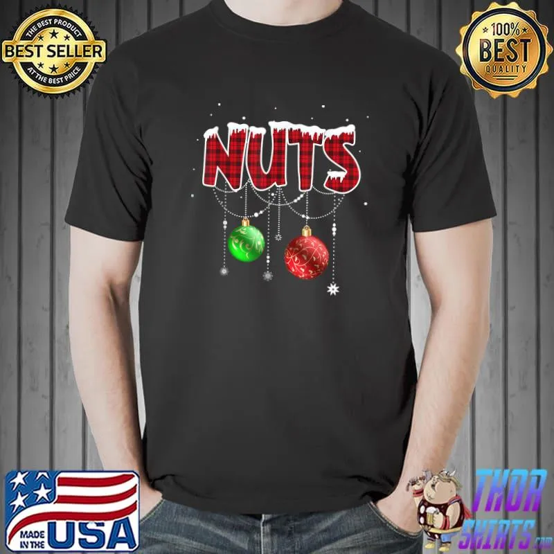 Funny Chest Nuts Christmas T Shirt Matching Couple Chestnuts T-Shirt Unisex