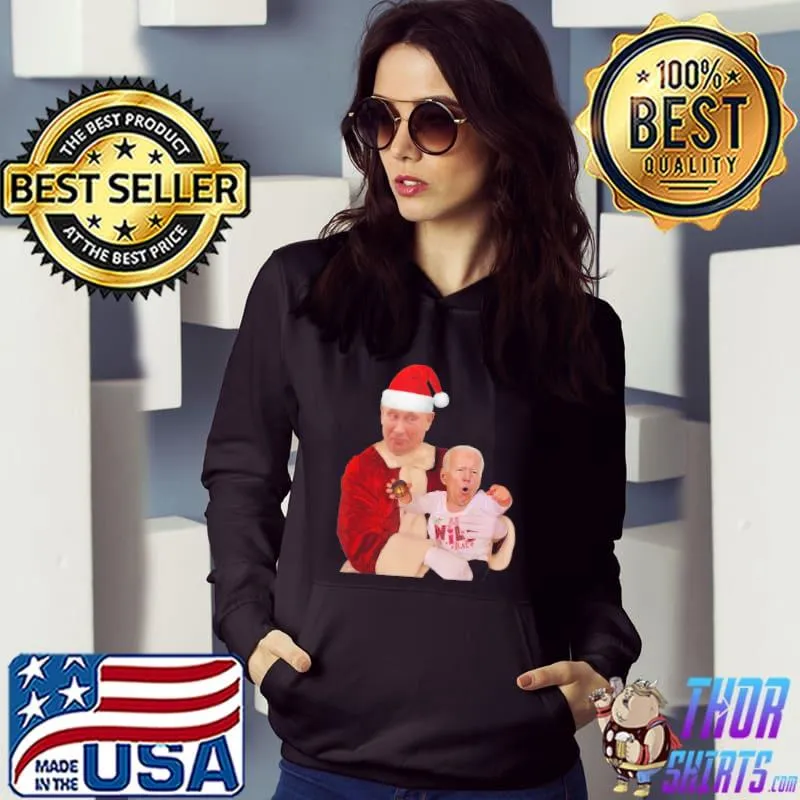 Funny Classic Biden and Putin Santa Christmas Funny Christmas T-Shirt