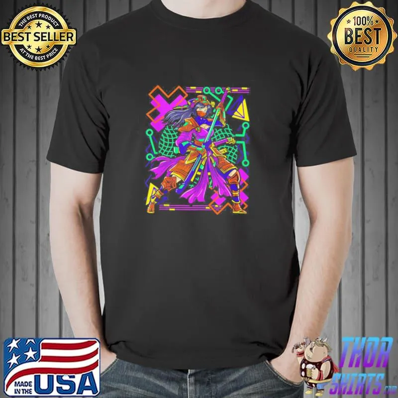 Funny Cyberpunk Ninja Japanese Vaporwave Anime Art Otaku Manga Shirt Unisex