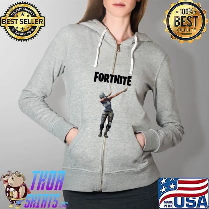 Funny Dabbing Fortnite Game Shirt Full Zip Hooded