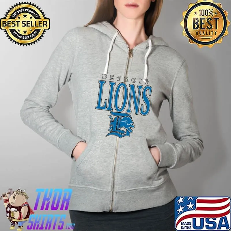 Funny Detroit Lions Vintage NFL Club Shirt Full Zip Hooded