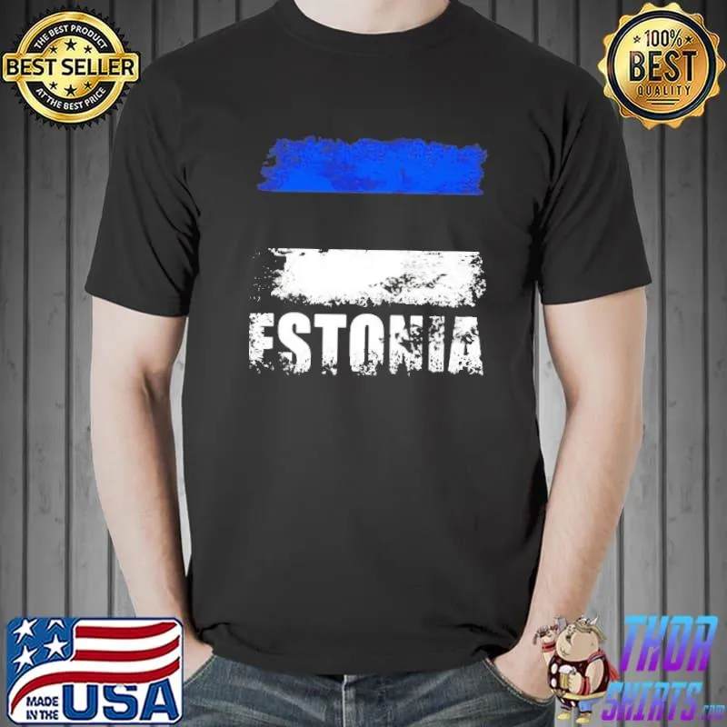 Funny Estonian Flag Vintage Shirt Unisex