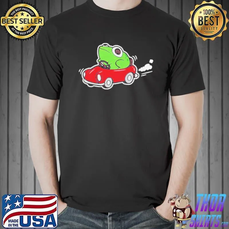 Funny Frog riding in a car Unisex