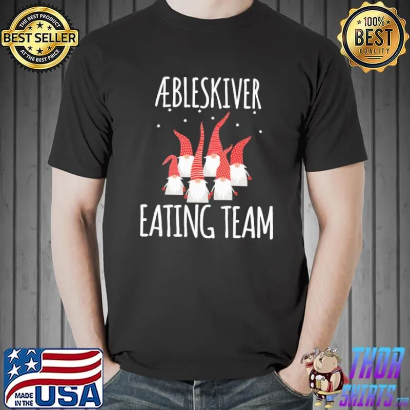 Funny Gnomes Ableskiver Eating Team Christmas Shirt