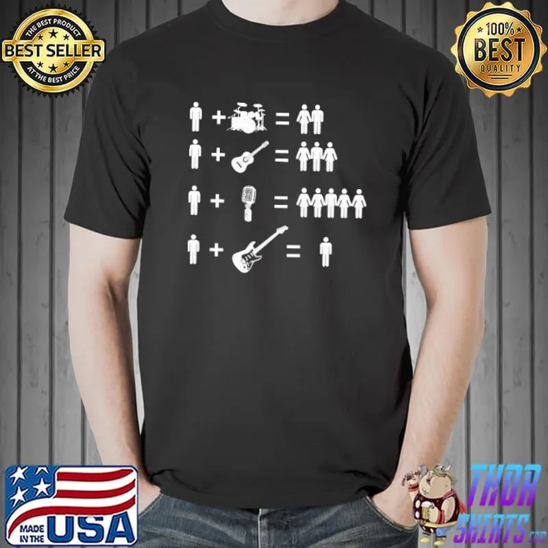 Funny Guitar Player Drums Shirt