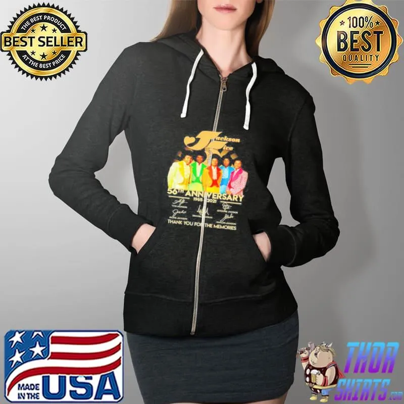Funny Jackson five 56th anniversary 1965 2021 thank you for the memories Full Zip Hooded